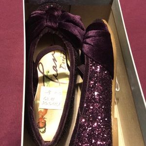 Princess Tiana purple sequin dress shoes